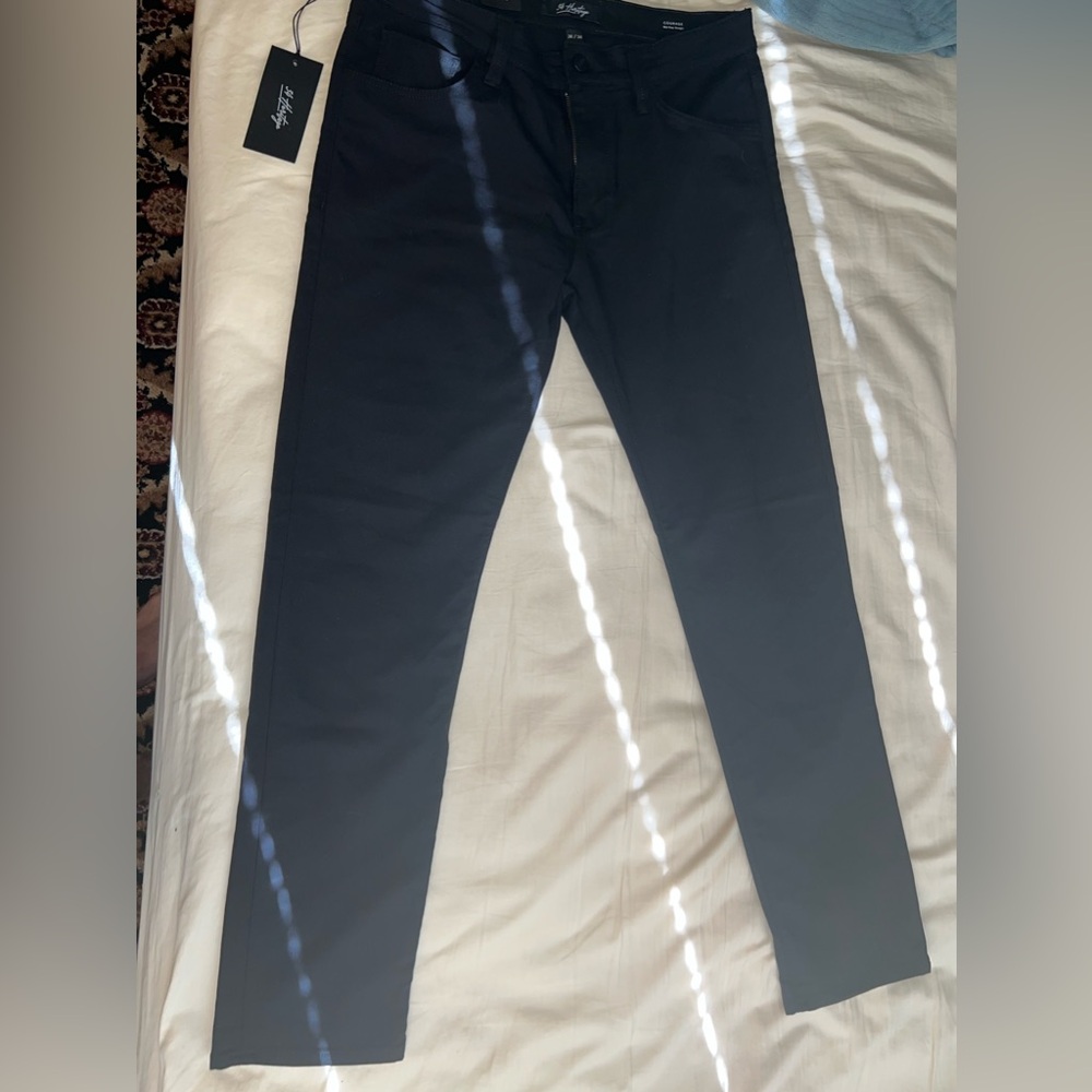34 Heritage Courage Straight Leg Pants In Select Double Black